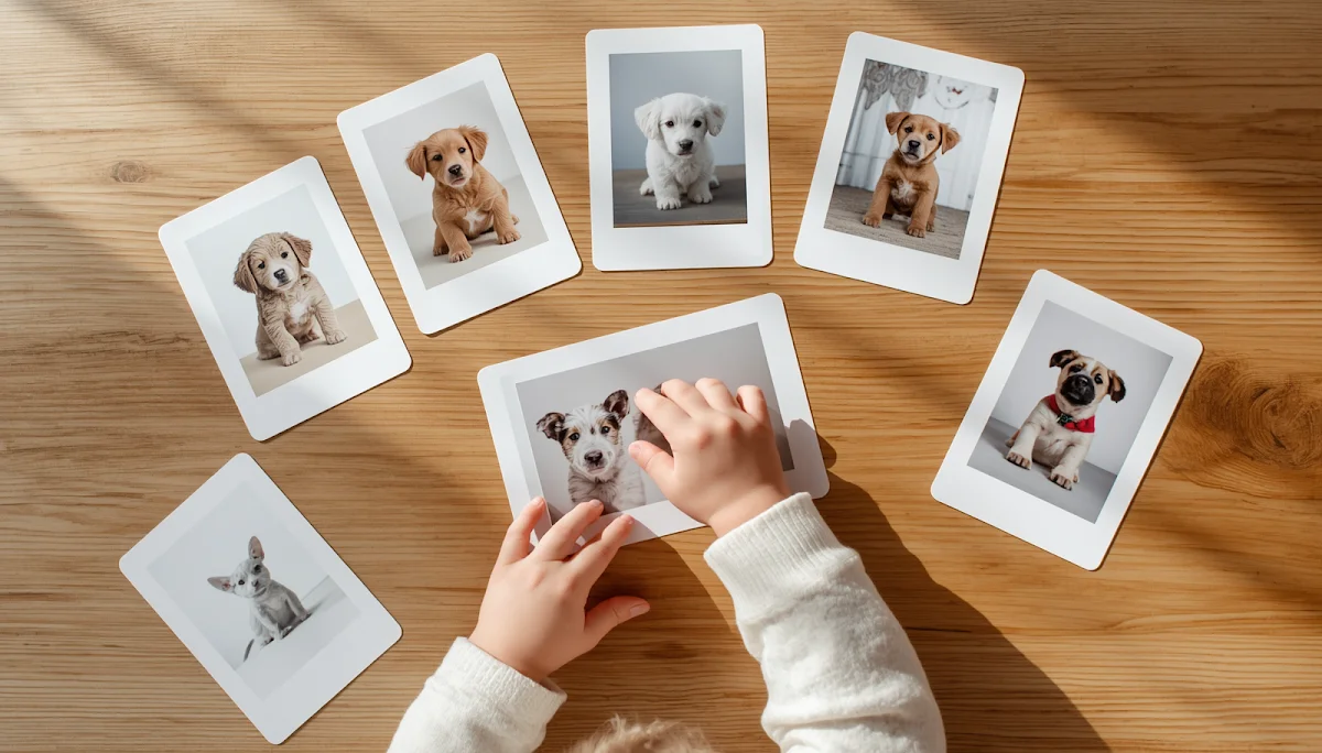 Matching picture cards for toddler