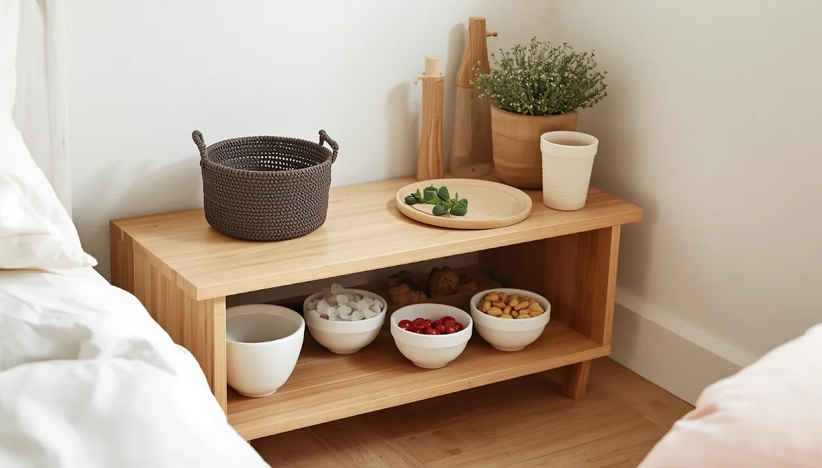 Low snack shelf for toddler