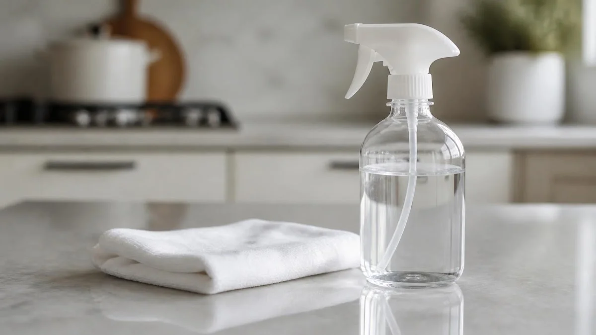 Glass spray bottle with cotton cloth