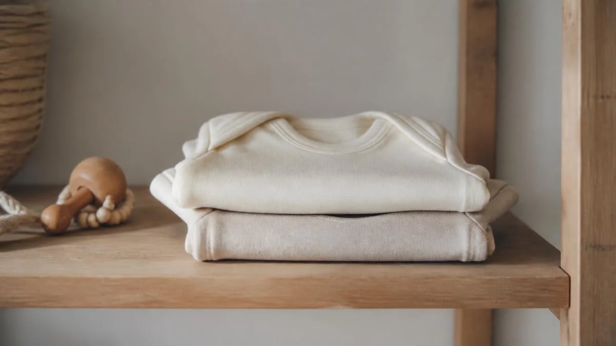 Simple organic cotton baby bodysuits