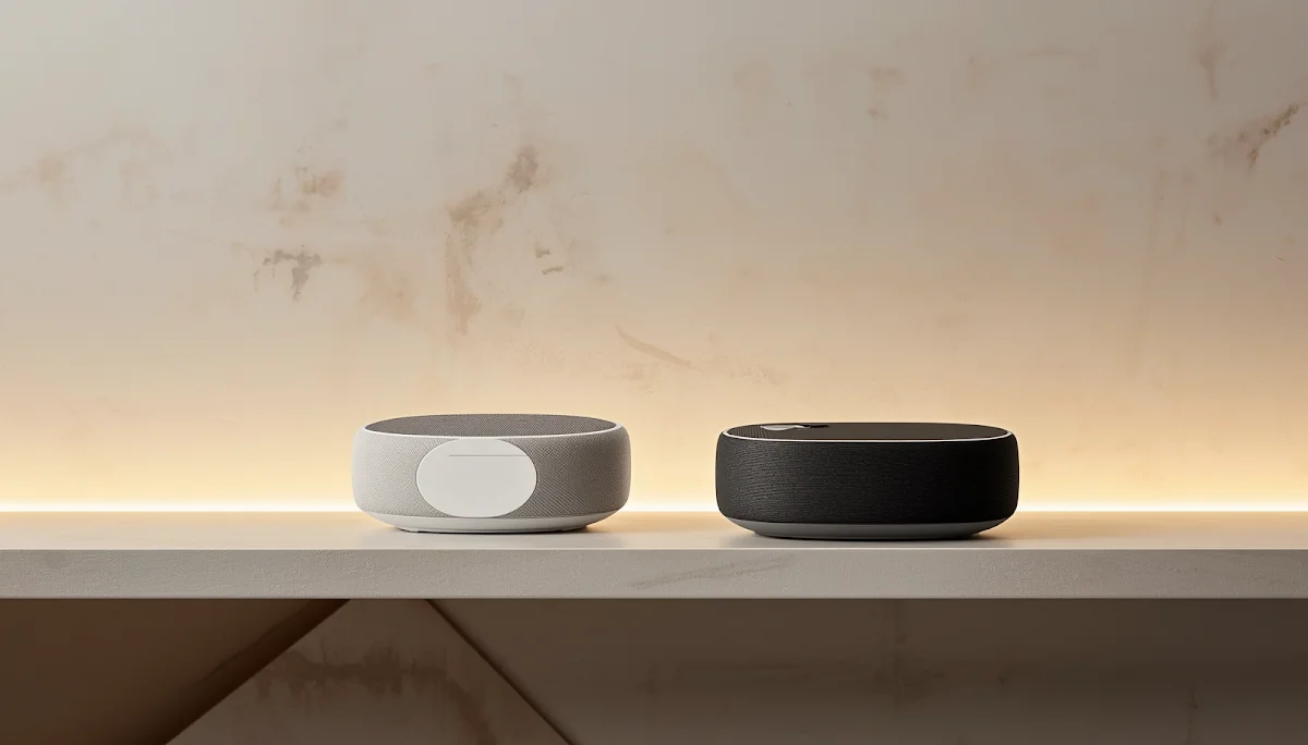 Two small sound machines suggesting multiple rooms